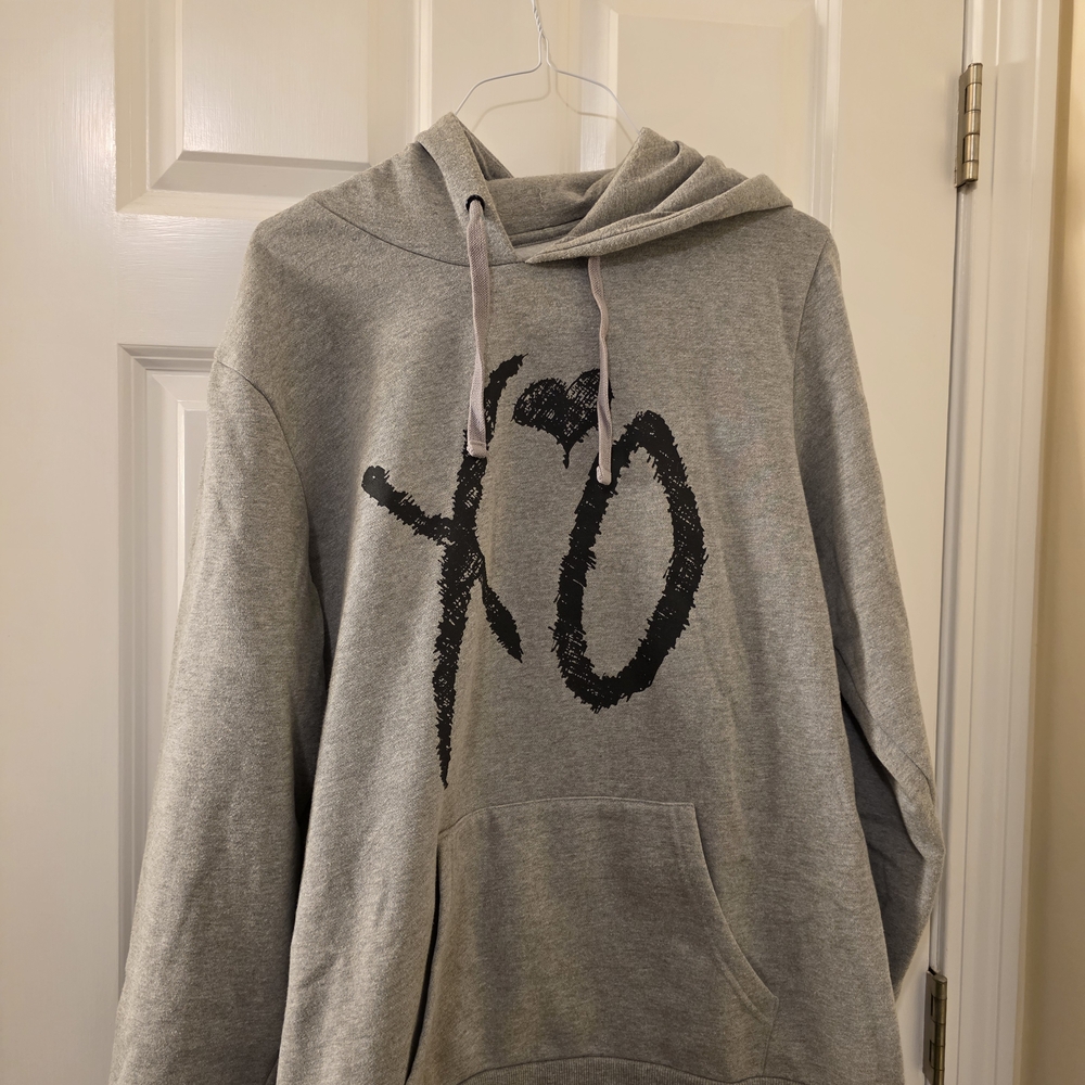 The Weeknd Gray XO Men's Hoodie Vintage Trilogy Merch